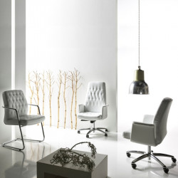 Artú kárpitozott szánkótalpas irodai szék