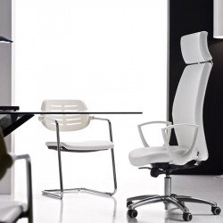 Duke kárpitozott irodai szék állítható magassággal - magas háttámlával