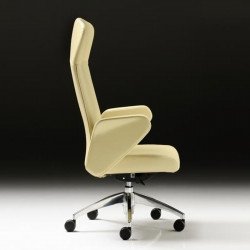 Halfpipe kárpitozott irodai szék állítható magassággal - magas háttámlával