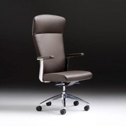 Halfpipe kárpitozott irodai szék állítható magassággal - magas háttámlával