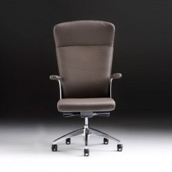 Halfpipe kárpitozott irodai szék állítható magassággal - magas háttámlával