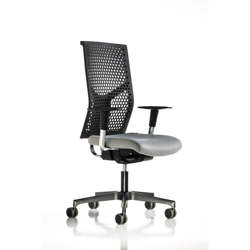 Fit Poly fekete polipropilén háttámlájú irodai szék - állítható magasságú