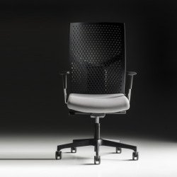 Fit Poly fekete polipropilén háttámlájú irodai szék - állítható magasságú