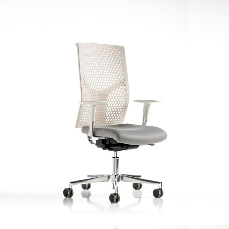 Fit Poly fehér polipropilén háttámlájú irodai szék - állítható magasságú