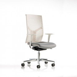 Fit Poly fehér polipropilén háttámlájú irodai szék - állítható magasságú 05 Műanyag karosszékek Diemme