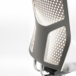 Fit Poly fehér polipropilén háttámlájú irodai szék - állítható magasságú