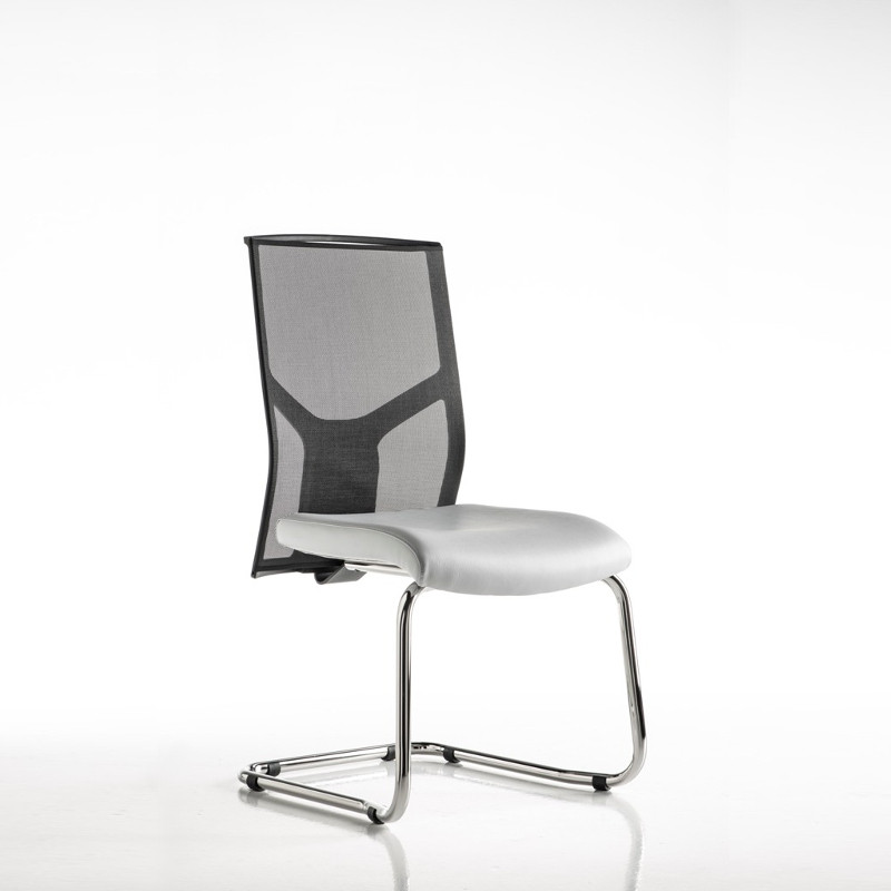 Fit Mesh fekete hálós háttámlájú irodai szék - szánkótalppal