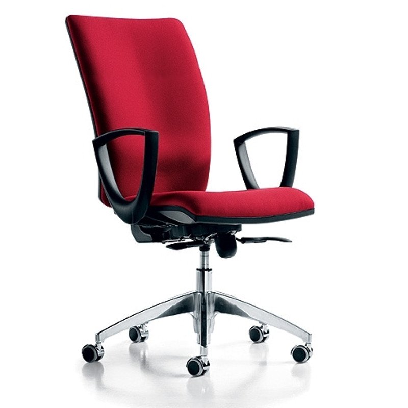 Five állítható magasságú kárpitozott irodai szék magas háttámlával