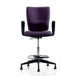 Five állítható magasságú kárpitozott bárszék