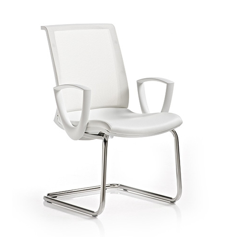 Key szánkótalpas irodai szék - fehér