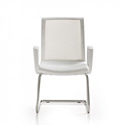 Key szánkótalpas irodai szék - fehér