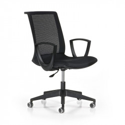 Key állítható magasságú irodai szék - fekete - fekete lábbal 05 Műanyag karosszékek Diemme