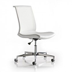 Key állítható magasságú irodai szék - fehér - alumínium lábbal 05 Műanyag karosszékek Diemme