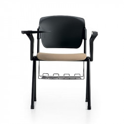 Bonn kárpitozott ülésû irodai szék - polipropilén háttámlával - fekete vázzal