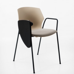 No Frill kárpitozott fémvázas karosszék - felszerelhetõ tablet tartó kisasztallal 05 Fémvázas karosszékek Diemme