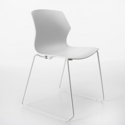 No Frill kárpitozott szánkótalpas fémvázas szék 03 Fémvázas étkezőszékek Diemme