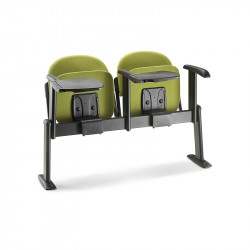 Oxford kétszemélyes pad egység - hátsó sor - csak kárpitozott üléssel 05 Fémvázas karosszékek Diemme