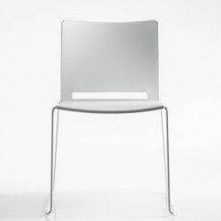 Slim polipropilén vázas szék krómozott szánkótalpas lábbal