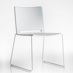 Slim polipropilén vázas szék krómozott szánkótalpas lábbal