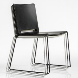 Slim polipropilén vázas szék krómozott szánkótalpas lábbal