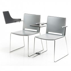 Slim polipropilén vázas karosszék krómozott szánkótalpas lábbal