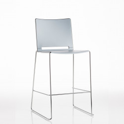 Slim polipropilén vázas bárszék krómozott szánkótalpas lábbal 04 Műanyag bárszékek Diemme