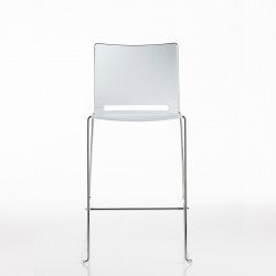 Slim polipropilén vázas bárszék krómozott szánkótalpas lábbal