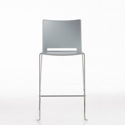 Slim polipropilén vázas bárszék krómozott szánkótalpas lábbal