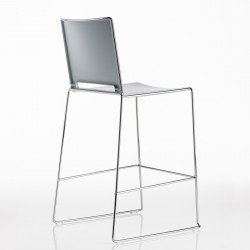 Slim polipropilén vázas bárszék krómozott szánkótalpas lábbal