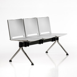 Slim háromszemélyes pad krómozott lábbal 03 Műanyag székek Diemme