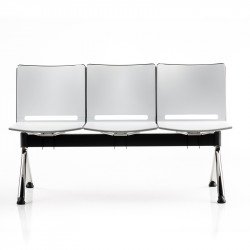 Slim háromszemélyes pad krómozott lábbal