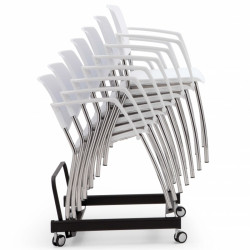 Sunny kárpitozott polipropilén vázas szék fekete-króm