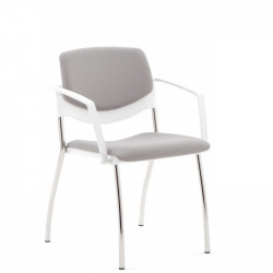 Sunny kárpitozott polipropilén vázas szék fehér-króm 03 Műanyag székek Diemme