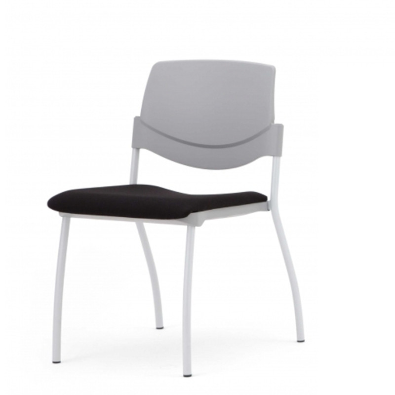 Sunny polipropilén vázas szék kárpitozott üléssel fehér-króm