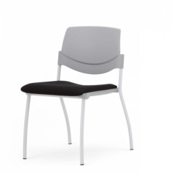 Sunny polipropilén vázas szék kárpitozott üléssel fehér-króm 03 Műanyag székek Diemme