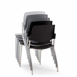 Sunny polipropilén vázas szék kárpitozott üléssel fehér-króm