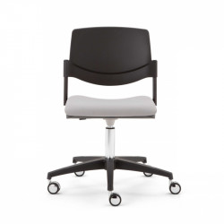 Sunny polipropilén vázas irodai szék kárpitozott üléssel fekete 03 Fémvázas étkezőszékek Diemme