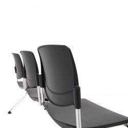 Sunny polipropilén vázas háromszemélyes pad fekete