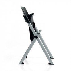 Zeta fekete polipropilén vázas szék kárpitozott üléssel