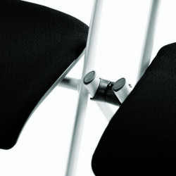 Zeta fekete polipropilén vázas szék kárpitozott üléssel