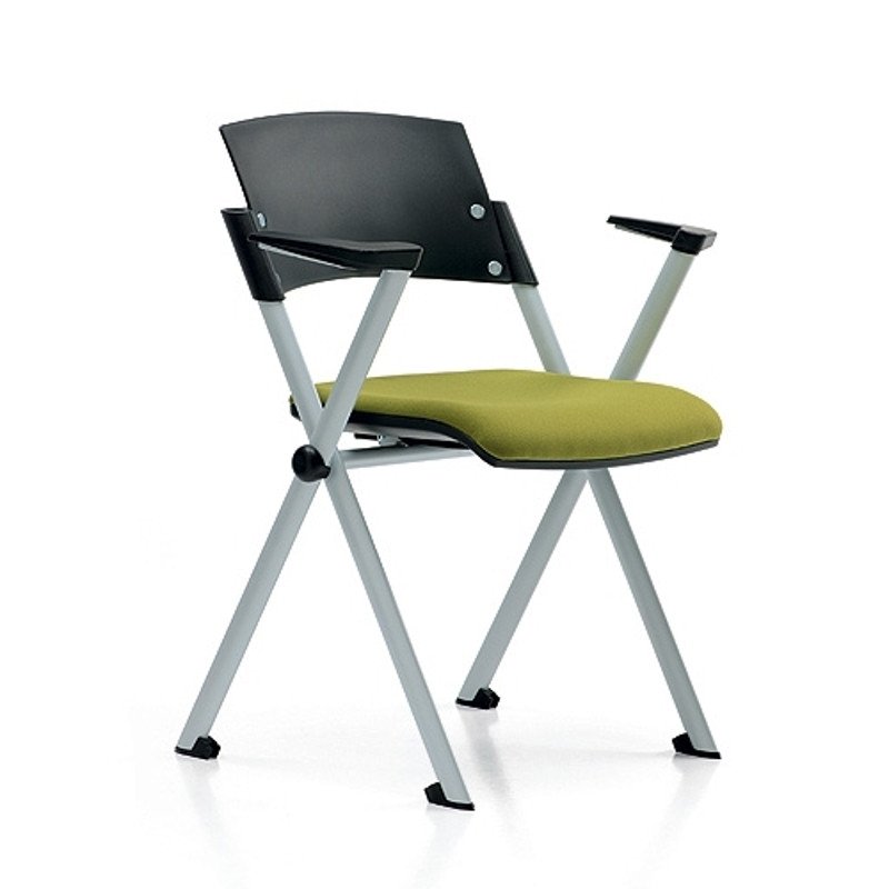 Zeta fekete polipropilén vázas karosszék kárpitozott üléssel