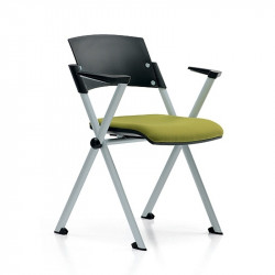 Zeta fekete polipropilén vázas karosszék kárpitozott üléssel 05 Műanyag karosszékek Diemme