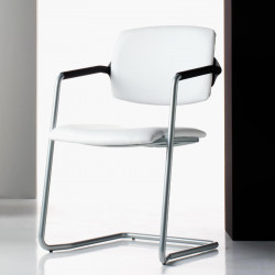 Ariel kárpitozott karosszék krómozott vázzal 05 Fémvázas karosszékek Diemme