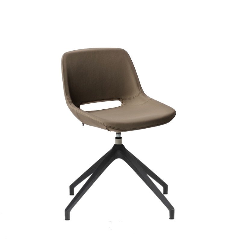 Clea kárpitozott szék - sötétszürke négy élû piramis központi lábbal