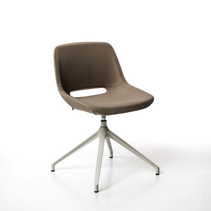 Clea kárpitozott szék - fehér négy élû piramis központi lábbal