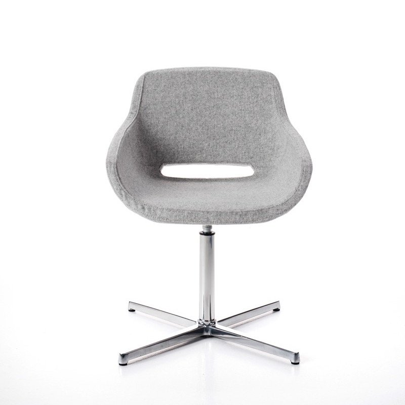 Clea Plus kárpitozott karosszék - négy élû alumínium központi lábbal