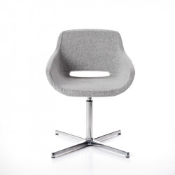 Clea Plus kárpitozott karosszék - négy élû alumínium központi lábbal 05 Fémvázas karosszékek Diemme