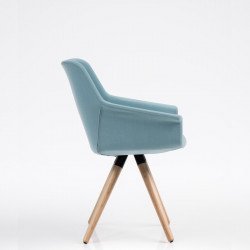 Dama kárpitozott irodai szék - négy fa lábbal