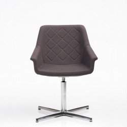 Dama kárpitozott irodai szék - négy élû alumínium központi lábbal