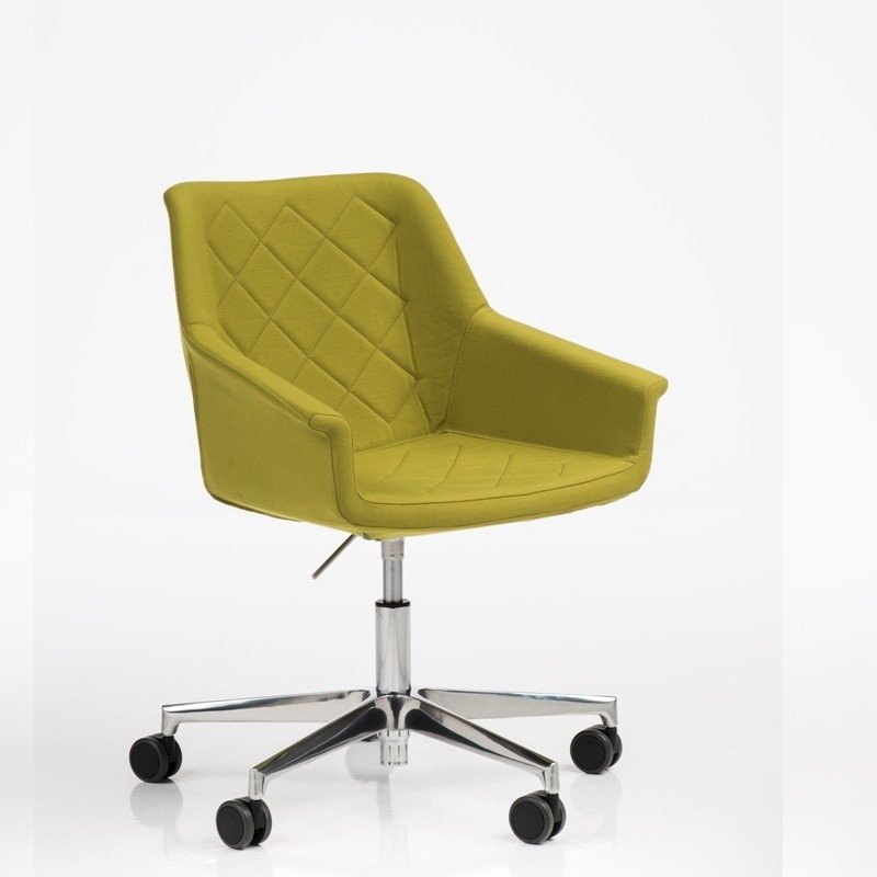 Dama állítható magasságú kárpitozott irodai szék - karosszék - görgõkkel